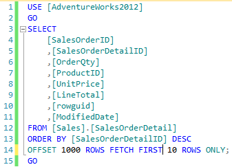 An example of a valid SQL syntax using the FIRST clause