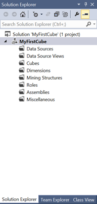 The order of the folders in the Solution Explorer