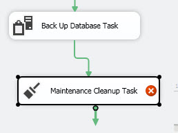 Double clicking on the Maintenance Cleanup Task