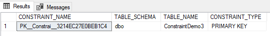 querying the INFORMATION_SCHEMA.TABLE_CONSTRAINTS
