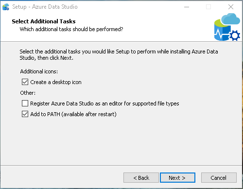 Azure Data Studio Wizard additional tasks
