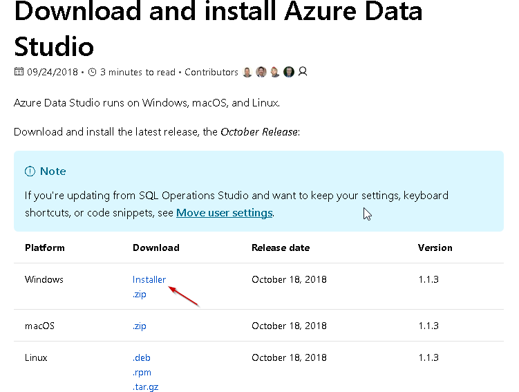 Download and install Azure Data Studio