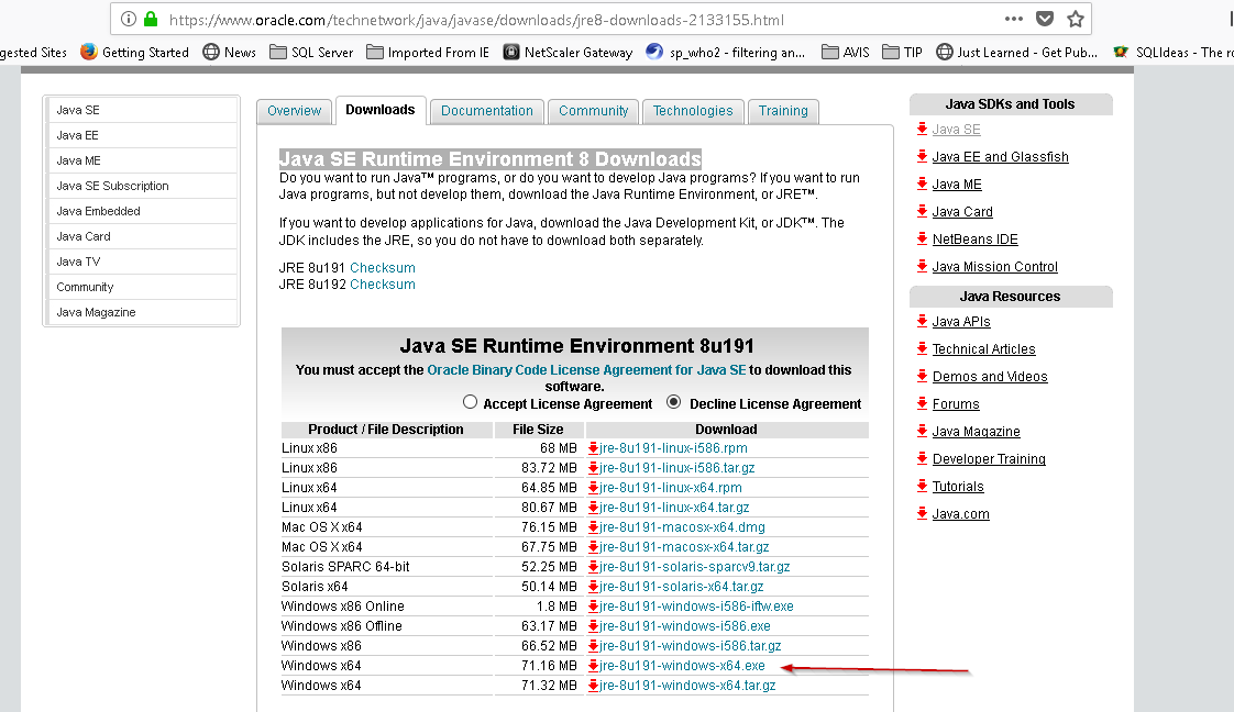 Java SE Runtime Downloads