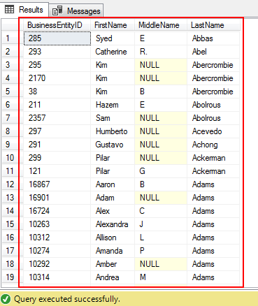 SQL Order by clause in a SQL query results