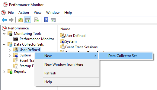 Opening SQL Server monitoring tools interface to observe watch counters
