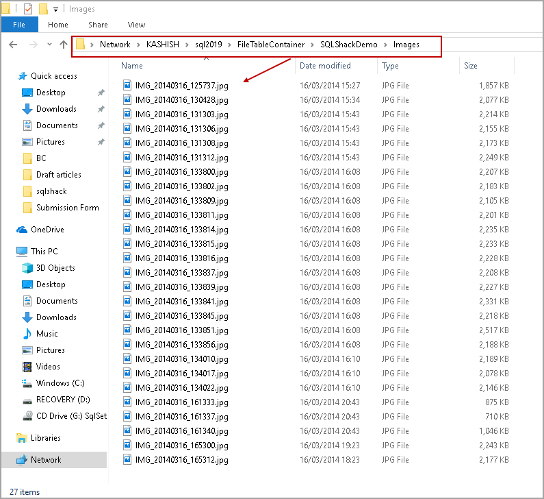 Move files into a new directory for SQL Server FILETABLE