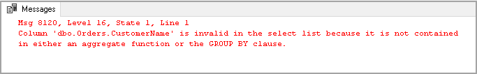 Error in output of SQL Group By clause.