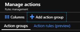 We create an action group to manage Azure costs