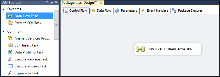 Add a Data Flow Task and rename it