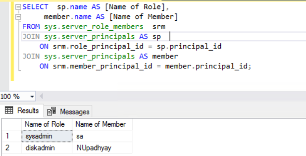Query to get the list of SQL Logins