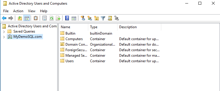 Create an active directory user for SQL Server always on availability groups