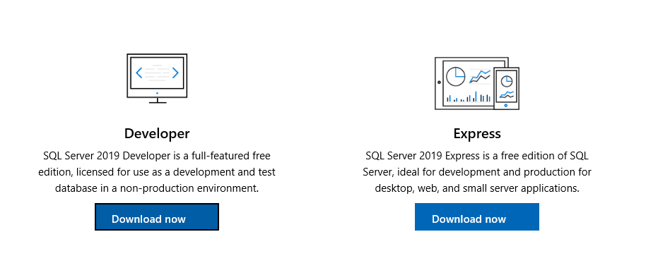 Download SQL Server 2019 developer edition