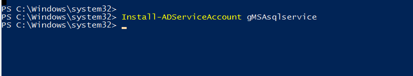 Install Group Managed Service account on the target node 