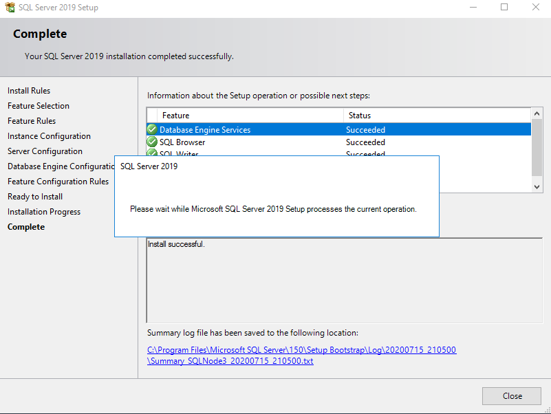 Install SQL Server 2019 and enable AG feature