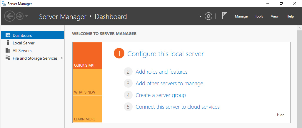 Server Manager configuration for SQL Server Always-On Availability Groups