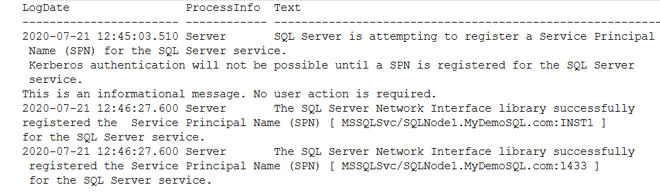 Verify Service Principal Name(SPN) 