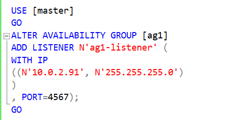 Create a SQL Listener 