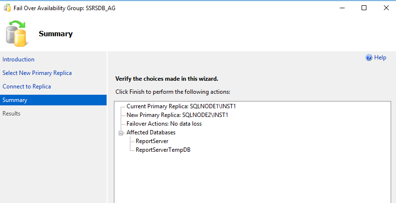 Failover testing for SQL Server Reporting Services