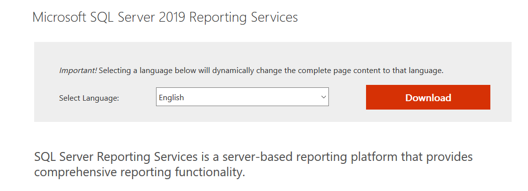 Microsoft SQL Server 2019 Reporting Services 