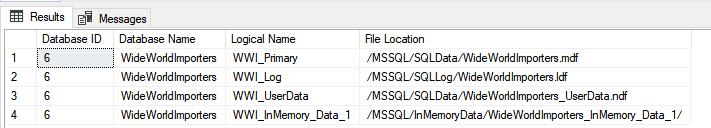 View database file