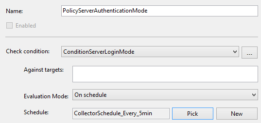 Create New Condition dialog - select the previously created condition