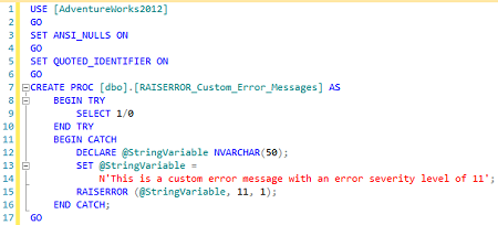 Figure illustrating an example of a stored procedure