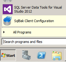SQL Server Data Tools (SSDT) in the Start menu