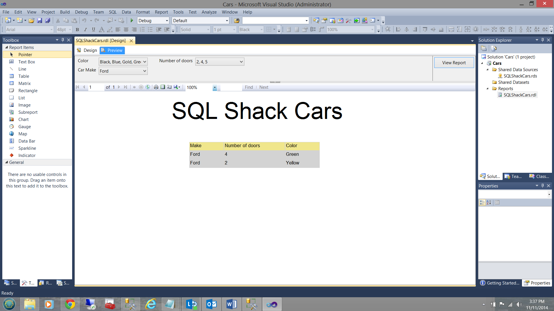 SQL Shack carsexample