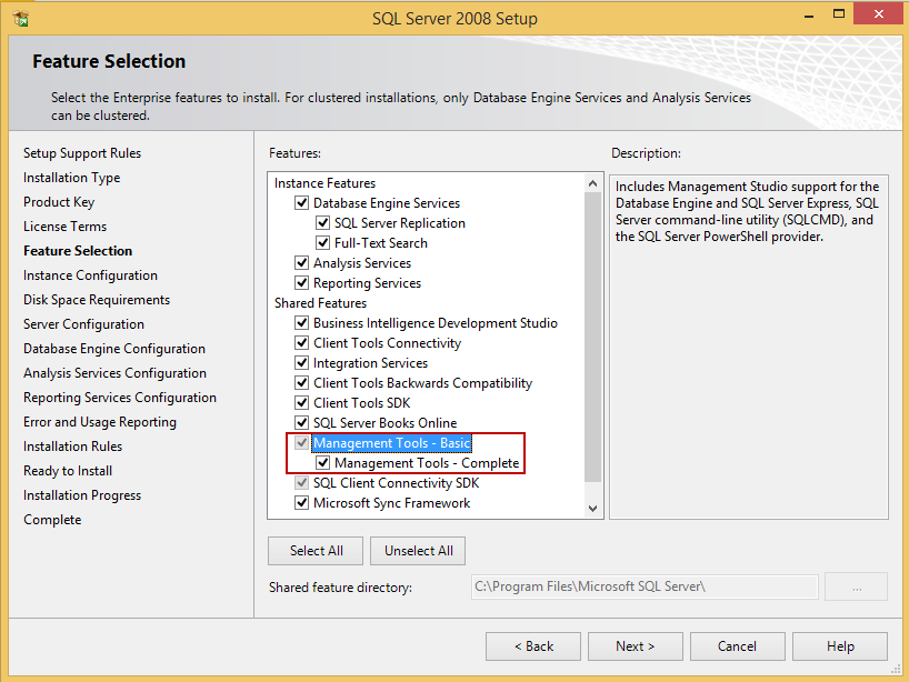 How to install SQL Server Management Studio 2008