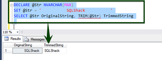 string sql