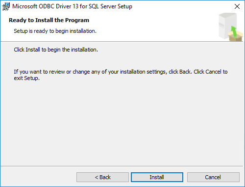 install odbc driver for sql server
