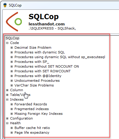 SQL unit testing with SQL cop - lists of unit tests