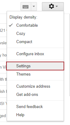 Right-click context menu for opening SQL Server Database Mail Gmail settings