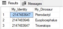 Reseed identity in SQL