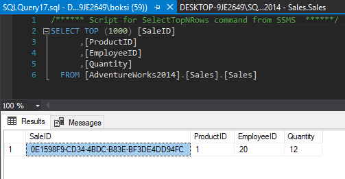 Script for validating if data is inserted successfully into the table