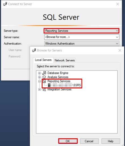 how to open reporting services configuration manager from cmd