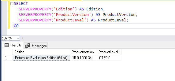 Database instance properties from t-SQL