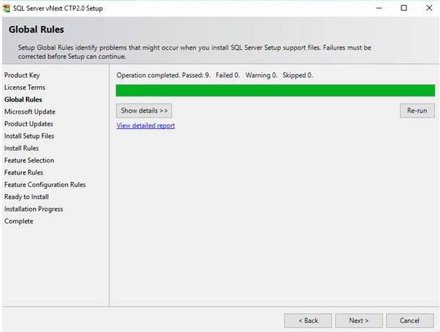 Global Rules in SQL Server vNext CTP2.0 Setup