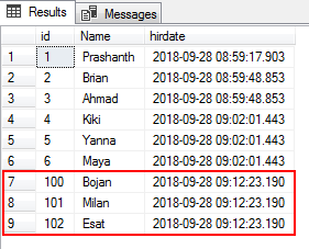 sql insert statement