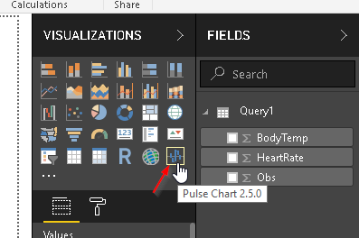 View Pulse Chart visualization icon in PowerBI 