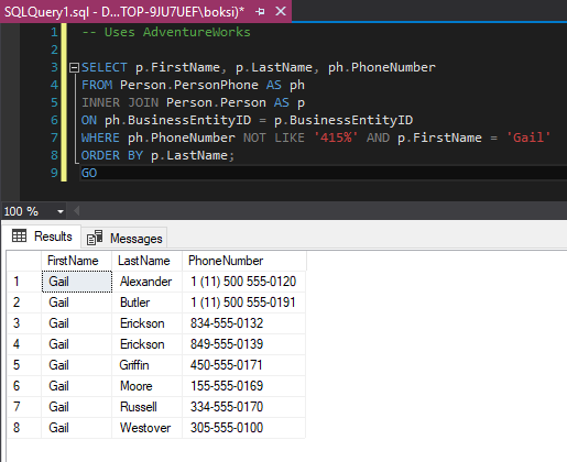 SQL Like 邏輯運算符介紹和概述