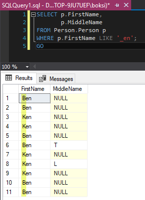 SQL Like 邏輯運算符介紹和概述