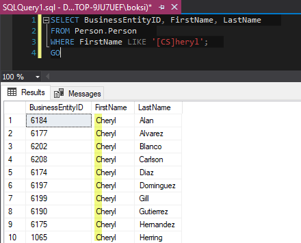 SQL Like 邏輯運算符介紹和概述