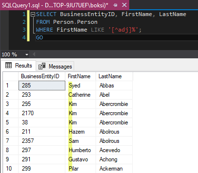 SQL Like 邏輯運算符介紹和概述