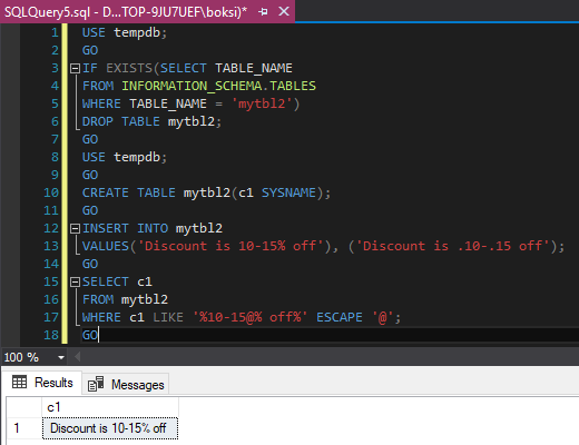 SQL Like 邏輯運算符介紹和概述