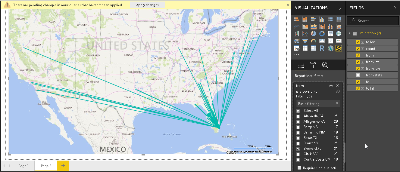 Flow Map Chart In Power Bi Desktop