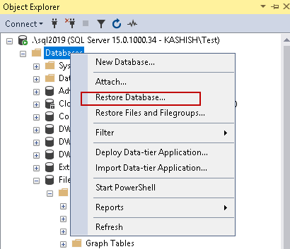 Restoring A Sql Server Filestream Enabled Database