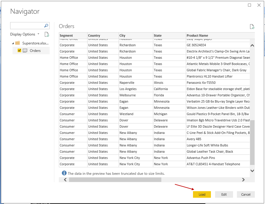 Edit the imported data in PowerBI