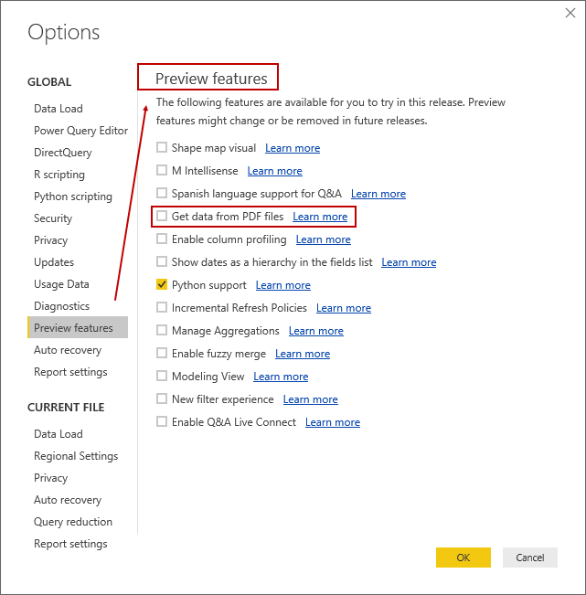 pdf export power bi