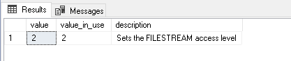 FILESTREAM access for both Windows streaming and T-SQL.